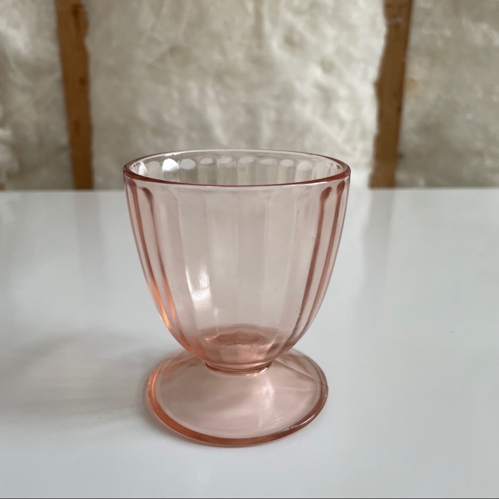 Pink Depression Glass Cups